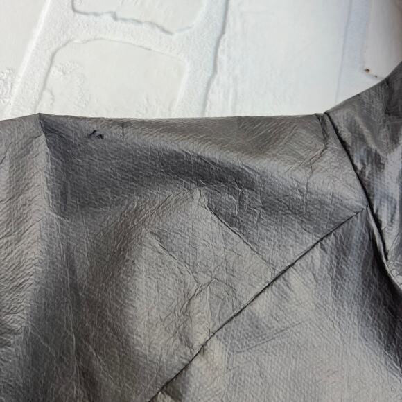 Frogg Toggs Grey Packable Ultra Light Waterproof Windbreaker Jacket Hood-sz S/M - Picture 4 of 9